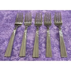 Reed & Barton Berkeley 18/10 Stainless Steel‎ Flatware Salad Fork Forks Set Of 5